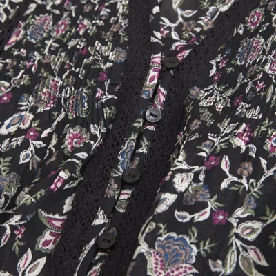 Abercrombie & Fitch Lace-trim Button-through Blouse