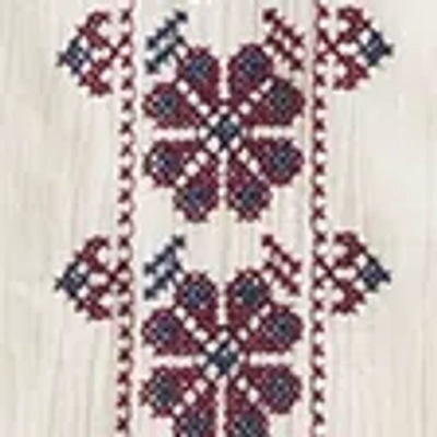 Abercrombie & Fitch Embroidered Peplum Puff Sleeve Top In Neutral