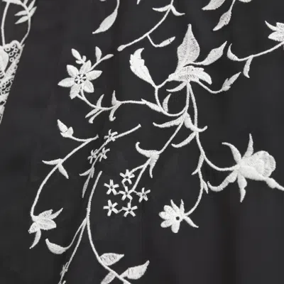 Abercrombie & Fitch Embroidered Fringe Shawl In Gray