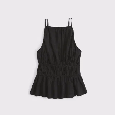 Abercrombie & Fitch Smocked Halter Top In Black