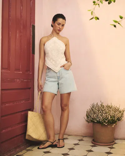 Abercrombie & Fitch Linen-blend Bandana Top In White