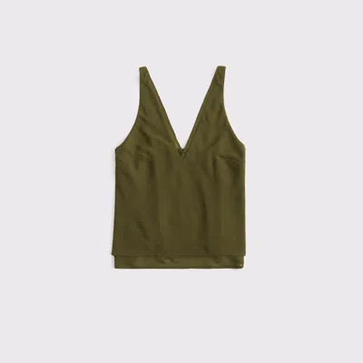 Abercrombie & Fitch V-neck Scarf Cami In Green