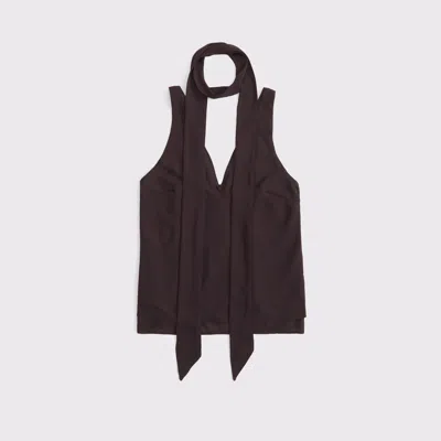 Abercrombie & Fitch V-neck Scarf Cami In Brown