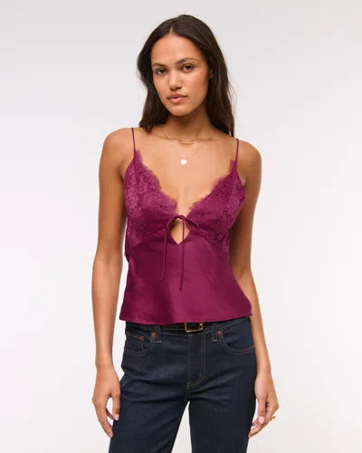 Abercrombie & Fitch The A&f Bella Tie-front Cami In Purple