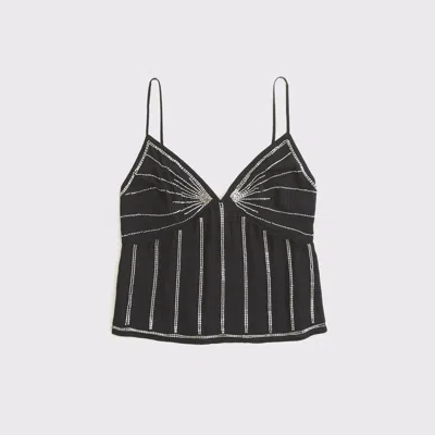 Abercrombie & Fitch V-neck Beaded Cami In Multi