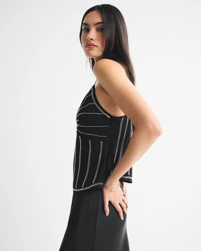 Abercrombie & Fitch V-neck Beaded Cami In Multi