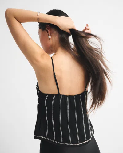 Abercrombie & Fitch V-neck Beaded Cami In Multi