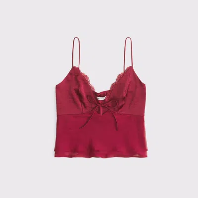 Abercrombie & Fitch The A&f Bella Tie-front Cami In Burgundy