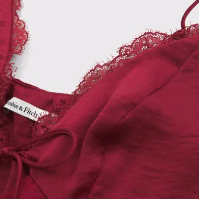 Abercrombie & Fitch The A&f Bella Tie-front Cami In Burgundy