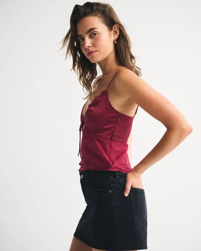 Abercrombie & Fitch The A&f Bella Tie-front Cami In Burgundy