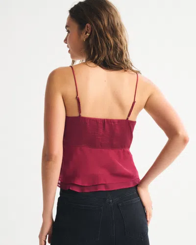 Abercrombie & Fitch The A&f Bella Tie-front Cami In Burgundy