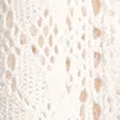 Abercrombie & Fitch Angel Sleeve Lace Top In White