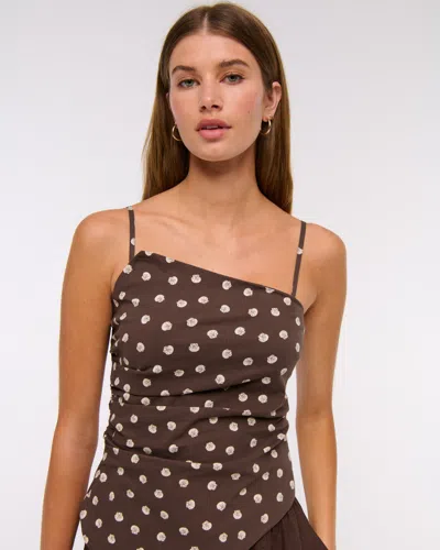 Abercrombie & Fitch Asymmetrical Strapless Top In Black