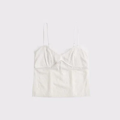 Abercrombie & Fitch Lace Babydoll Cami In White