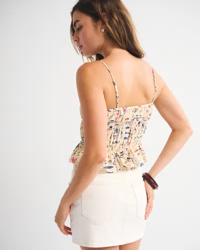 Abercrombie & Fitch Ruched Tie-front Cami In Multi