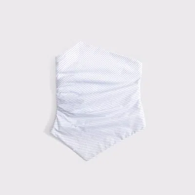 Abercrombie & Fitch Asymmetrical Strapless Top In White