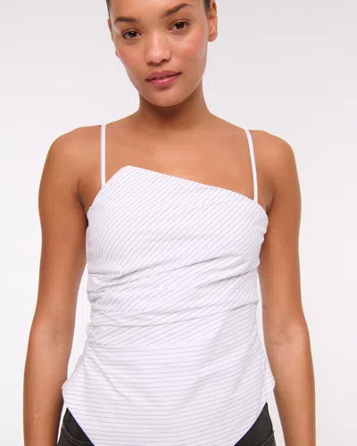 Abercrombie & Fitch Asymmetrical Strapless Top In White