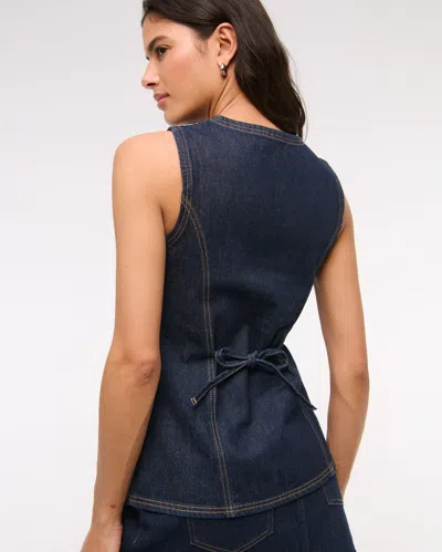 Abercrombie & Fitch Denim Vest In Blue