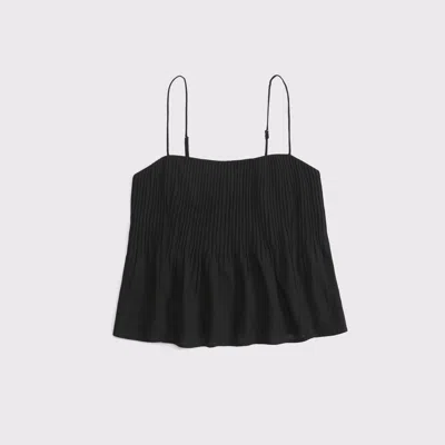 Abercrombie & Fitch Pintuck Cami In Black