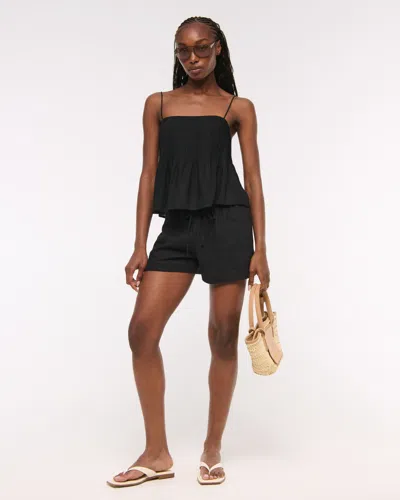 Abercrombie & Fitch Pintuck Cami In Black