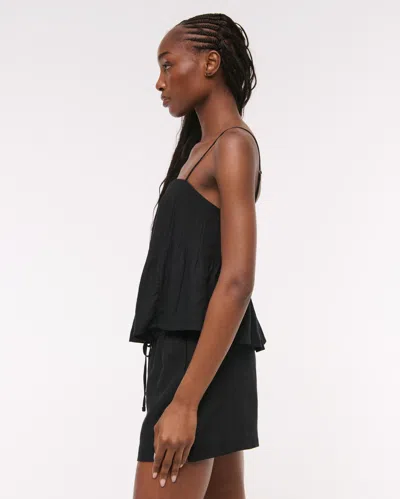 Abercrombie & Fitch Pintuck Cami In Black