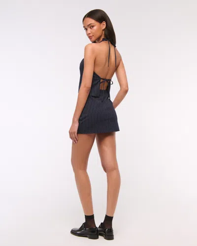 Abercrombie & Fitch Tailored Halter Vest In Blue