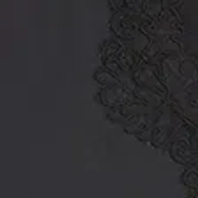 Abercrombie & Fitch Long-sleeve Lace-trim Tie-front Top In Black