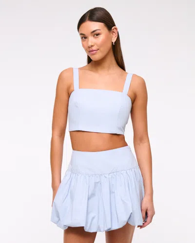 Abercrombie & Fitch Ultra Cropped Bow-back Cami Top In Blue