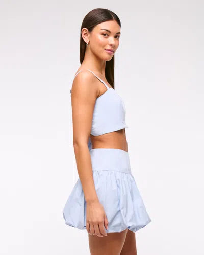 Abercrombie & Fitch Ultra Cropped Bow-back Cami Top In Blue