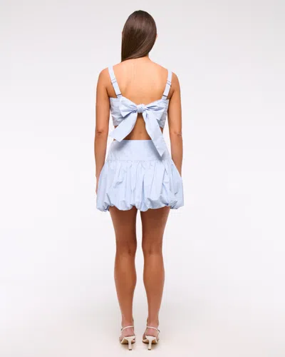 Abercrombie & Fitch Ultra Cropped Bow-back Cami Top In Blue