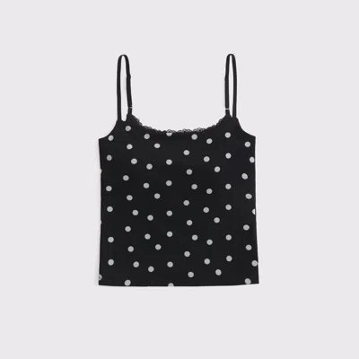 Abercrombie & Fitch Bra-free Mesh 90s Cami In Black