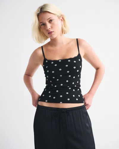 Abercrombie & Fitch Bra-free Mesh 90s Cami In Black