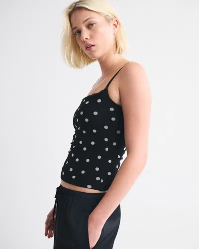 Abercrombie & Fitch Bra-free Mesh 90s Cami In Black