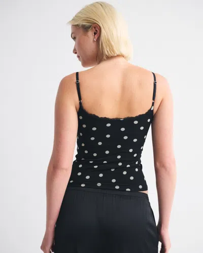 Abercrombie & Fitch Bra-free Mesh 90s Cami In Black