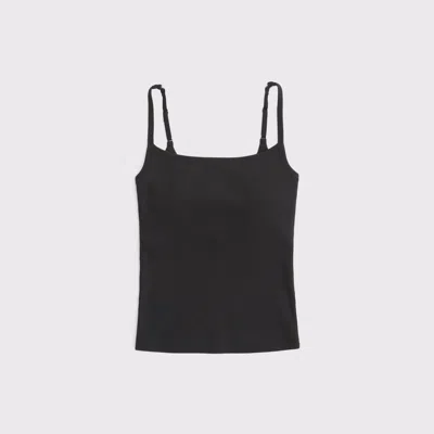 Abercrombie & Fitch Bra-free Rib 90s Cami In Black