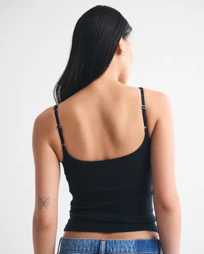 Abercrombie & Fitch Bra-free Rib 90s Cami In Black