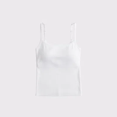 Abercrombie & Fitch Bra-free Rib 90s Cami In White