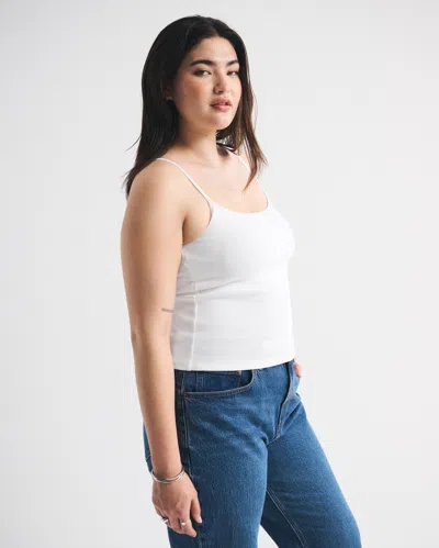 Abercrombie & Fitch Bra-free Rib 90s Cami In White