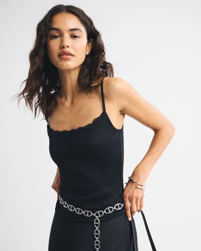 Abercrombie & Fitch Bra-free Lace 90s Cami In Black