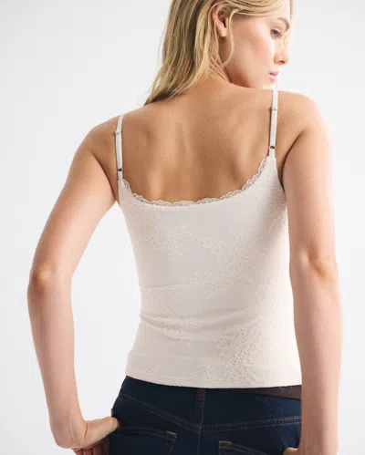 Abercrombie & Fitch Bra-free Lace 90s Cami In White