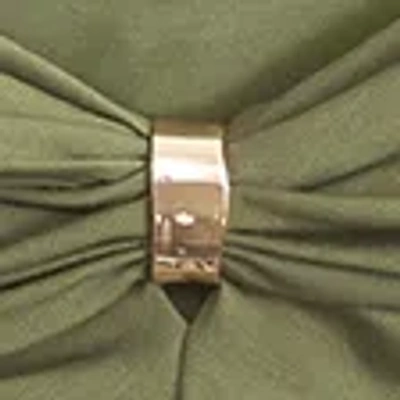 Abercrombie & Fitch Off-the-shoulder Hardware Top In Green