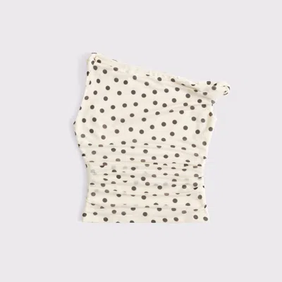 Abercrombie & Fitch Asymmetrical Mesh Twist Top In Blue