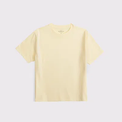 Abercrombie & Fitch Essential Premium Polished Relaxed Tee In Yellow