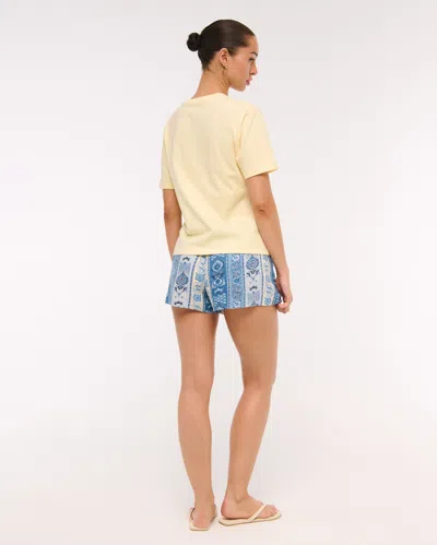 Abercrombie & Fitch Essential Premium Polished Relaxed Tee In Yellow