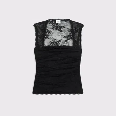 Abercrombie & Fitch The A&f Ava Lace Top In Black