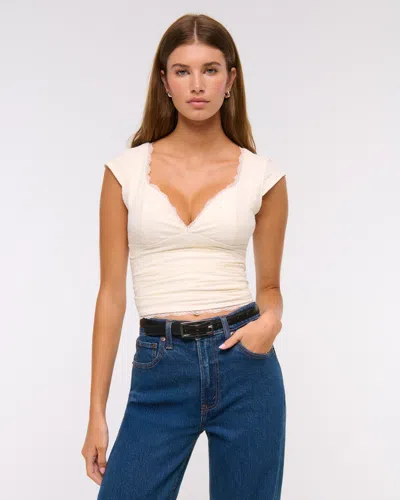 Abercrombie & Fitch The A&f Zoe Bra-free Lace Top In White