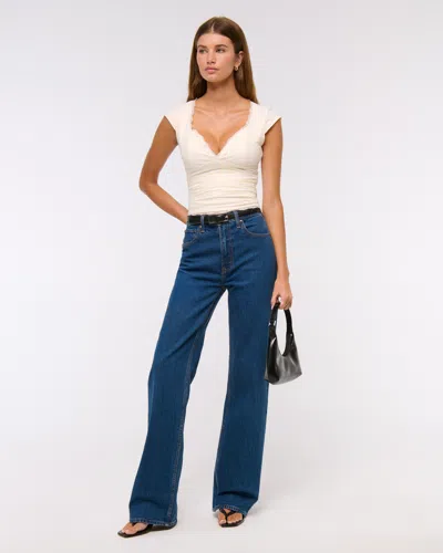 Abercrombie & Fitch The A&f Zoe Bra-free Lace Top In White