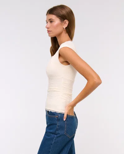 Abercrombie & Fitch The A&f Zoe Bra-free Lace Top In White