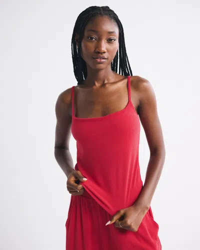 Abercrombie & Fitch Cozy Lounge 90s Cami In Red