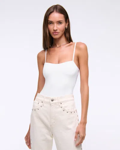 Abercrombie & Fitch Bra-free Sweetheart Bodysuit In White